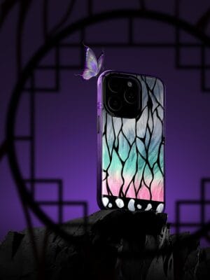 Artistic Purple Gradient Butterfly Wing for iPhone
