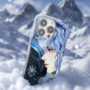Silver Blue Curls Knight - Ethereal Portrait Aesthetic iPhone Case