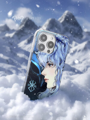 主图-01 Silver Blue Curls Knight - Ethereal Portrait Aesthetic iPhone Case