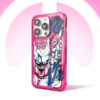 Neon Pink Manga Combat - Electric Blue Punch Aesthetic iPhone Case