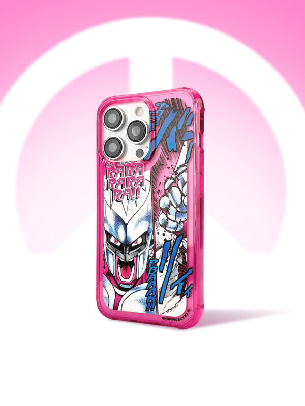 Neon Pink Manga Combat - Electric Blue Punch Aesthetic iPhone Case