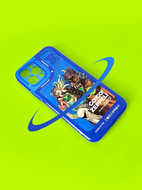 Steel Ball Racer - Electric Blue Metallic Art iPhone Case