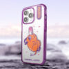 Orange Chainsaw Puppy - Purple Neon Aesthetic Art iPhone Case