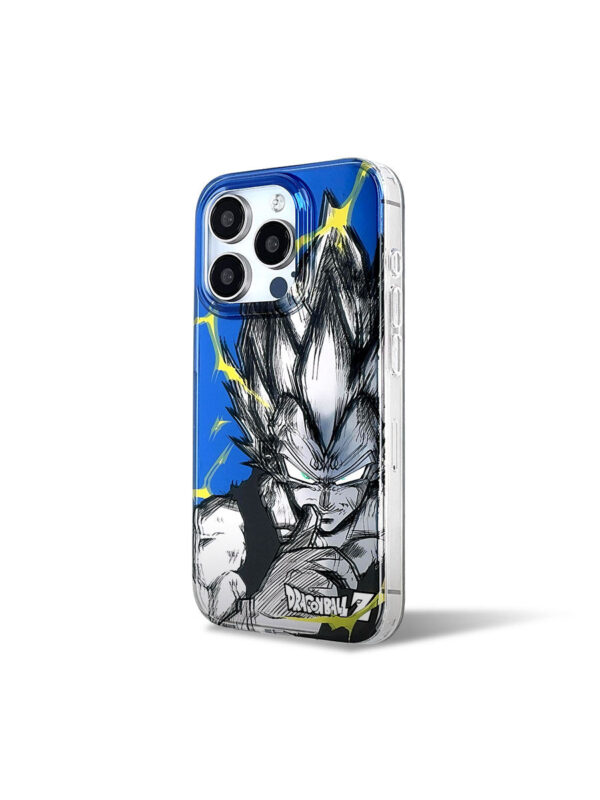 Electric Blue Saiyan Prince - Hand-Drawn Sketch Art iPhone Case