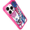 Neon Pink Manga Combat - Electric Blue Punch Aesthetic iPhone Case