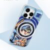 Spinning Star Jockey - Blue Spiral Aesthetic Art iPhone Case