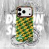 Green and Yellow Geometric Cube - 3D Mosaic Pattern Art iPhone Case