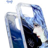 Silver Blue Curls Knight - Ethereal Portrait Aesthetic iPhone Case