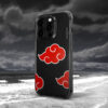 Crimson Cloud Noir - Minimalist Red & Black Graphic iPhone Case