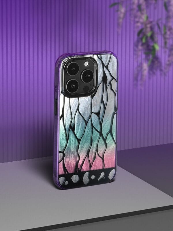 Artistic Purple Gradient Butterfly Wing for iPhone