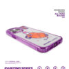 Orange Chainsaw Puppy - Purple Neon Aesthetic Art iPhone Case