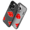 Crimson Cloud Noir - Minimalist Red & Black Graphic iPhone Case