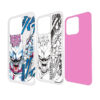 Neon Pink Manga Combat - Electric Blue Punch Aesthetic iPhone Case