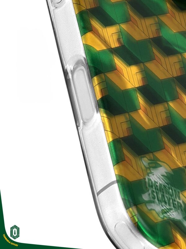 Green and Yellow Geometric Cube - 3D Mosaic Pattern Art iPhone Case