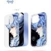 Silver Blue Curls Knight - Ethereal Portrait Aesthetic iPhone Case