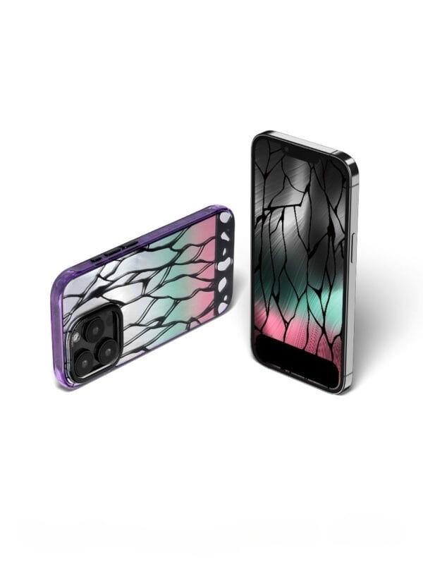 Artistic Purple Gradient Butterfly Wing for iPhone