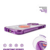 Orange Chainsaw Puppy - Purple Neon Aesthetic Art iPhone Case