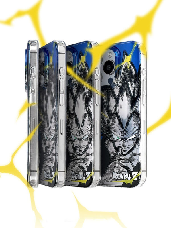 Electric Blue Saiyan Prince - Hand-Drawn Sketch Art iPhone Case