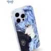 Silver Blue Curls Knight - Ethereal Portrait Aesthetic iPhone Case