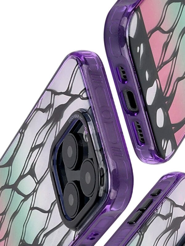 Artistic Purple Gradient Butterfly Wing for iPhone