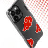 Crimson Cloud Noir - Minimalist Red & Black Graphic iPhone Case