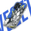 Electric Blue Saiyan Prince - Hand-Drawn Sketch Art iPhone Case