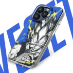Electric Blue Saiyan Prince - Hand-Drawn Sketch Art iPhone Case
