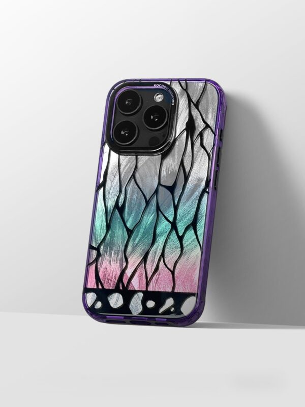 Purple Gradient Butterfly Wing - Artistic Pattern Texture iPhone Case