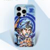 Spinning Star Jockey - Blue Spiral Aesthetic Art iPhone Case