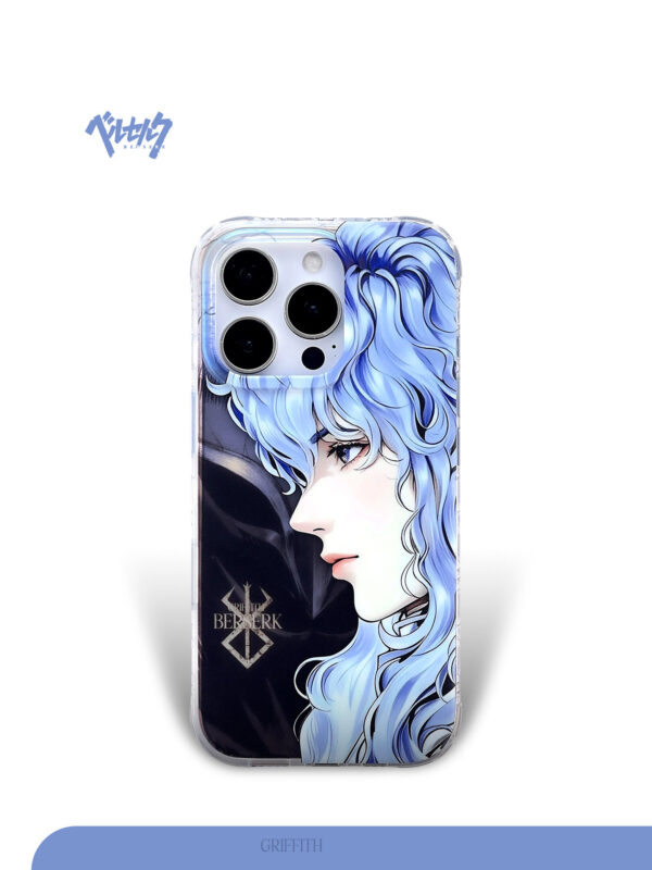 Silver Blue Curls Knight - Ethereal Portrait Aesthetic iPhone Case