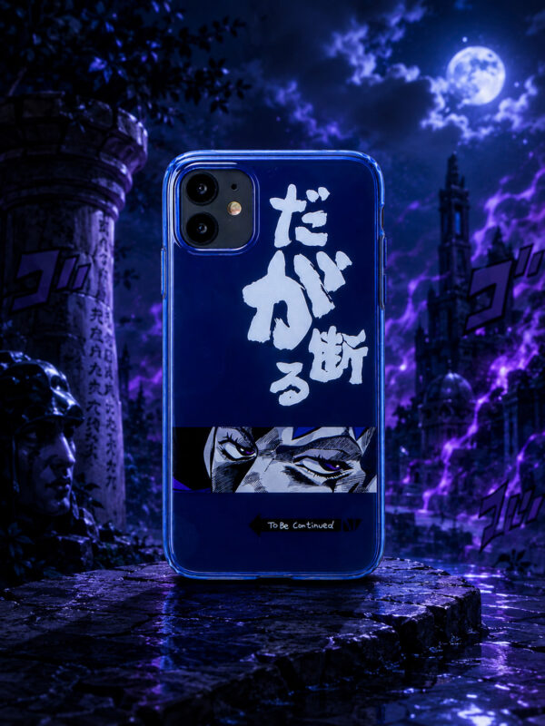 Deep Royal Bold Calligraphy Intense Gaze Eyes iPhone Case