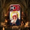 Gothic Madonna Sun Halo Crimson Drip for iPhone