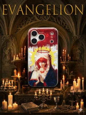 Gothic Madonna Sun Halo Crimson Drip for iPhone