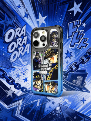 Comic Panel Blue Fury Heavy Metal Chain iPhone Case