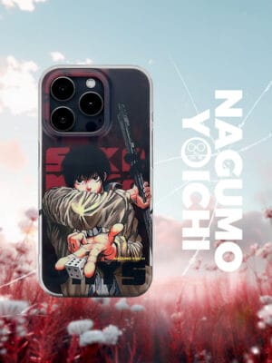 Crimson Cyberpunk Tactical Agent Graphic - Aesthetic iPhone 15 16 17 Case