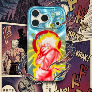 Psychedelic Crimson Fighter Starburst Aura - Aesthetic iPhone Case