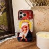 Gothic Madonna Sun Halo Crimson Drip for iPhone