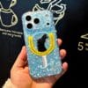 Turquoise Pearl Stallion Horseshoe Starry Pattern for iPhone