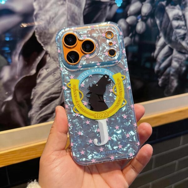 Turquoise Pearl Stallion Horseshoe Starry Pattern for iPhone