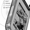 Monochrome Manga Panel Turbulent Wave Portrait iPhone Case