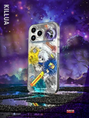 Brushed Silver Lightning - Neon Cyberpunk Sketch iPhone Case