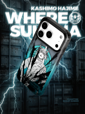 主图-01 Electric Volt - Cyan Splatter iPhone Case