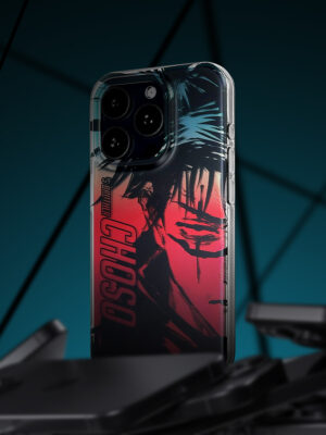Crimson Inkline - Noir Graphic Matte iPhone Case
