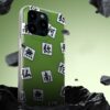 Stone Pillar Mantra - Moss Green Calligraphy Art iPhone Case