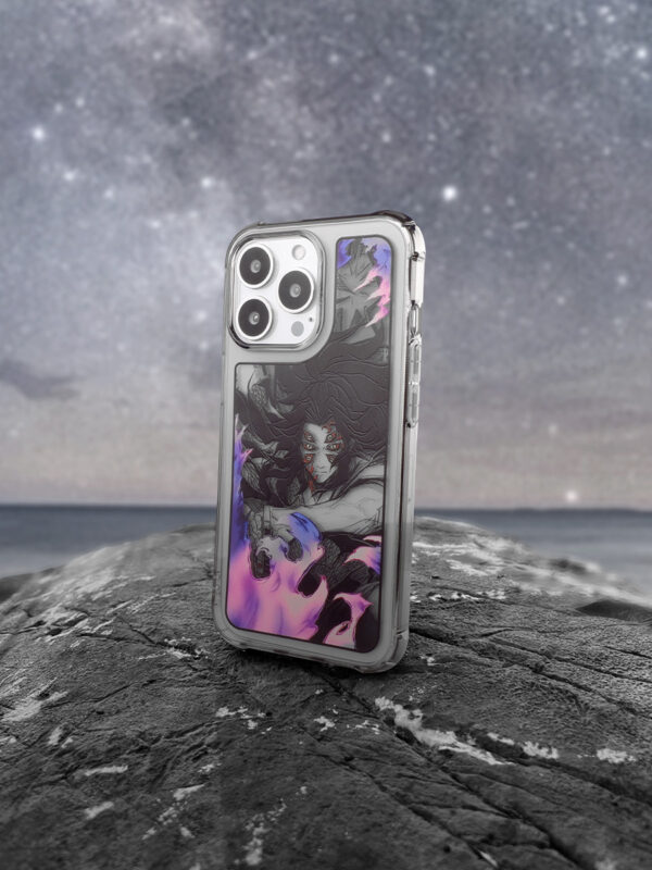 Six Eyes Void - Neon Flame Sketch iPhone Case