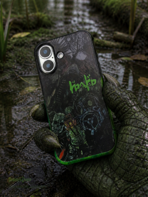Toxic Swamp Grunge - Neon Green Graffit Sketch iPhone Case