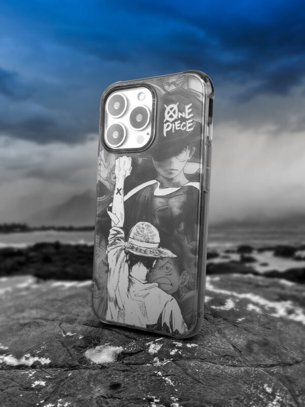 Monochromatic Manga Line Art Pirate Rebellion iPhone Case