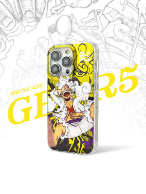 主图-01 Vibrant Yellow Explosive Manga Laughing Chaos iPhone Case