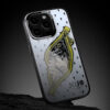 White Gold Zipper Reveal Teardrop Pattern iPhone Case