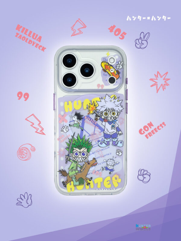 Green & Silver Duo - Purple Graffiti Street Art iPhone Case